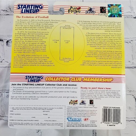 💜NIB Curtis Martin 1997 Edition Starting Lineup Extended Series - Picture 2 of 2